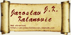 Jaroslav Kalanović vizit kartica